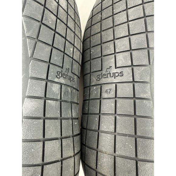 Glerups Felt Shoes Navy Denim Black Wool Slip On Rubber Sole Men's Size 47 US 13 - Picture 9 of 13